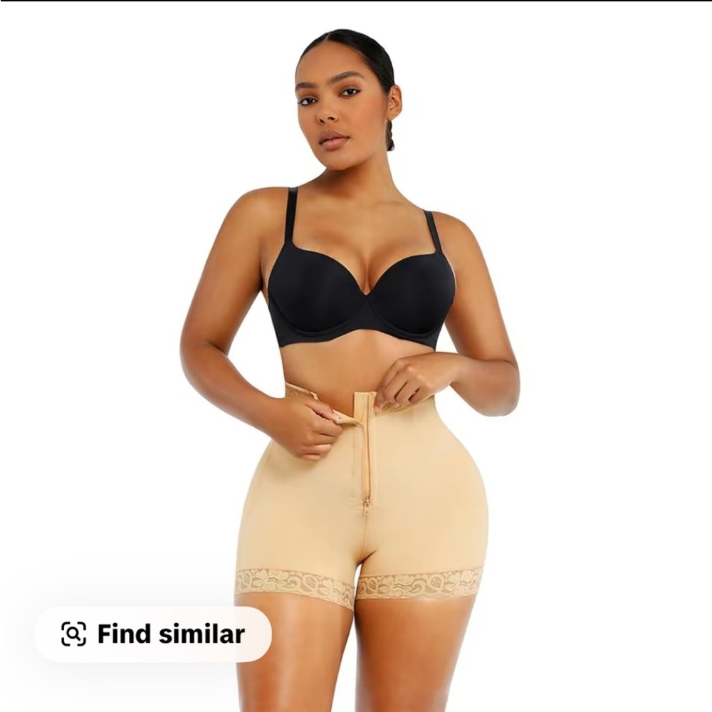 Shapellx  Lace Steel Boned Shorts Butt